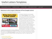 Tablet Screenshot of freeletterstemplates.com